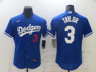 Men's MLB Los Angeles Dodgers Chris Taylor #3 Flex Base Jersey (4)