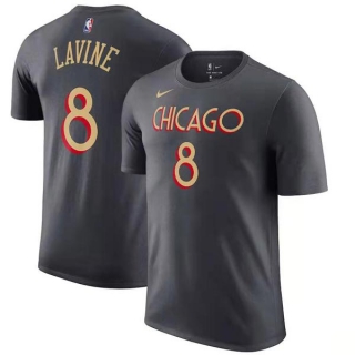 Men's NBA Chicago Bulls Zach LaVine 2022 Black T-Shirts (1)