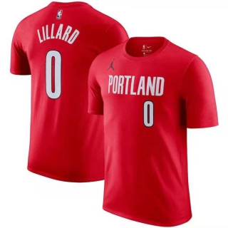 Men's NBA Portland Trail Blazers Damian Lillard 2022 Red T-Shirts (4)