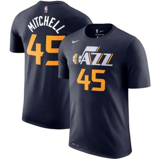 Men's NBA Utah Jazz Donovan Mitchell 2022 Navy T-Shirts (3)