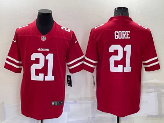 Men's NFL San Francisco 49ers Frank Gore #21 Red 2021 Vapor Untouchable Stitched Nike Limited Jersey (1)