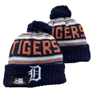 Wholesale MLB Detroit Tigers New Era Navy Knit Beanies Hats 3004