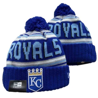 Wholesale MLB Kansas City Royals New Era Royal Knit Beanies Hats 3002