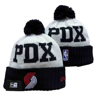 Wholesale NBA Portland Trail Blazers New Era Black Beanies Knit Hats 3003