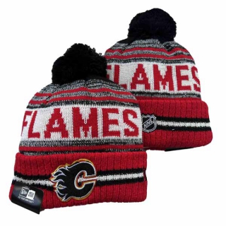 Wholesale NHL Calgary Flames New Era Knit Beanie Hat 3003