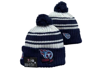 Wholesale NFL Tennessee Titans New Era Navy 2022 Sideline Sport Cuffed Pom Knit Hat 3032