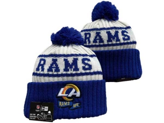 NFL Los Angeles Rams New Era Cream Royal 2022 Sideline Beanies Knit Hat 3044