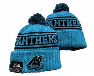 NFL Carolina Panthers New Era Blue Black 2022 Sideline Beanies Knit Hat 3044