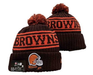 NFL Cleveland Browns New Era Brown Orange 2022 Sideline Beanies Knit Hat 3036