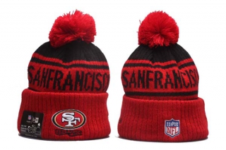 NFL San Francisco 49ers New Era Black Red 2022 Sideline Beanies Knit Hat 5020