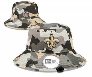 Wholesale NFL New Orleans Saints New Era Embroidered Camo Bucket Hats 3003