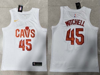 Men's NBA Cleveland Cavaliers Donovan Mitchell 22-23 Nike White Association Edition Jersey