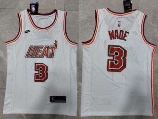 Men's NBA Miami Heat Dwyane Wade 22-23 Nike White Classic Edition Jersey