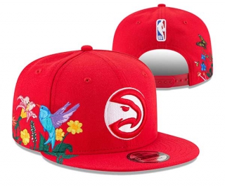 NBA Atlanta Hawks New Era Red Flower 9FIFTY Snapback Hat 3013