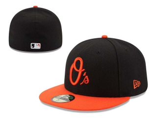 MLB Baltimore Orioles Black Orange New Era 59FIFTY Fitted Hat 0501