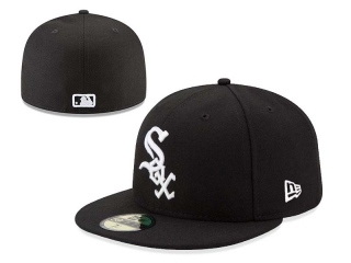 MLB Chicago White Sox Black Red New Era 59FIFTY Fitted Hat 0502