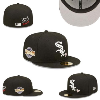 MLB Chicago White Sox Black Red New Era 59FIFTY Fitted Hat 0503