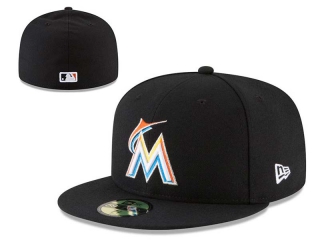 MLB Miami Marlins Black New Era 59FIFTY Fitted Hat 0501