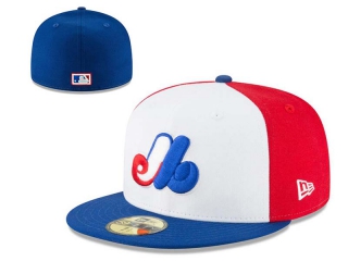MLB Montreal Expos White Red Royal New Era 59FIFTY Fitted Hat 0501