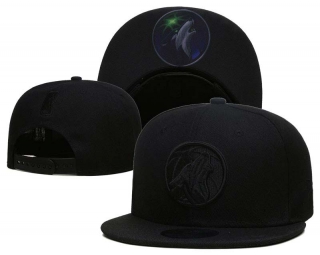 NBA Minnesota Timberwolves New Era Black On Black 9FIFTY Snapback Hat 2009
