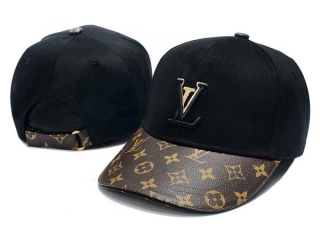 Discount Louis Vuitton Black Brown Curved Brim Adjustable Hats 7016 For Sale