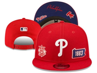 MLB Philadelphia Phillies New Era Red Identity 9FIFTY Snapback Hat 3011