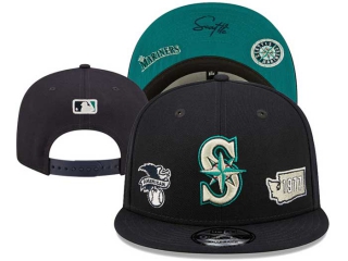 MLB Seattle Mariners New Era Navy Identity 9FIFTY Snapback Hat 3005
