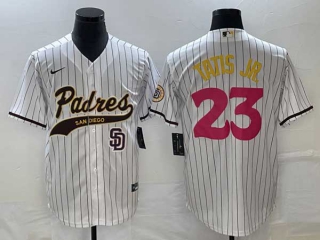 Men's San Diego Padres #23 Fernando Tatis Jr White NEW 2023 City Connect Cool Base Stitched Jerseys