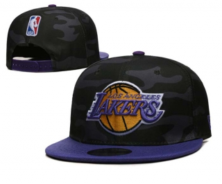 NBA Los Angeles Lakers New Era Black Purple Lifestyle Camo 9FIFTY Snapback Hat 6038