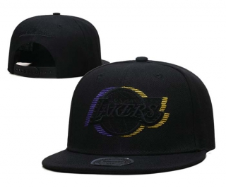 NBA Los Angeles Lakers Mitchell & Ness Black Snapback Hats 2099