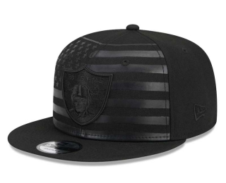 NFL Las Vegas Raiders New Era Black Independent  9FIFTY Snapback Hat 2080
