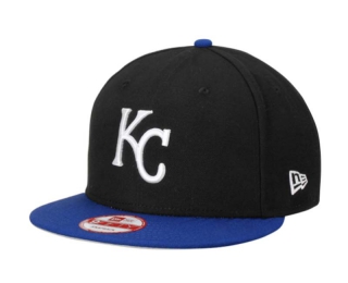 MLB Kansas City Royals New Era Black Royal 9FIFTY Snapback Hat 2003