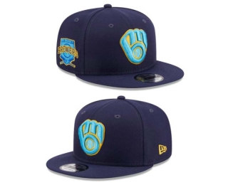 MLB Milwaukee Brewers New Era Navy 2023 Father's Day On-Field 9FIFTY Snapback Hat 2010