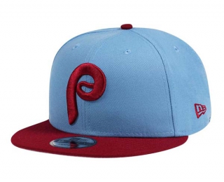 MLB Philadelphia Phillies New Era Light Blue Red 9FIFTY Snapback Hat 2007