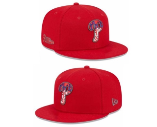 MLB Philadelphia Phillies New Era Red Script Fill 9FIFTY Snapback Hat 2009