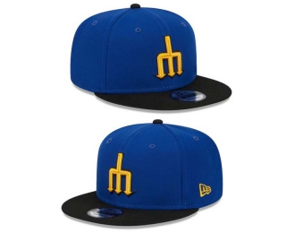 MLB Seattle Mariners New Era Royal Black 2023 City Connect 9FIFTY Snapback Hat 2015