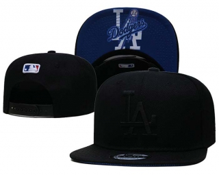 MLB Los Angeles Dodgers New Era Black On Black 9FIFTY Snapback Hat 2180