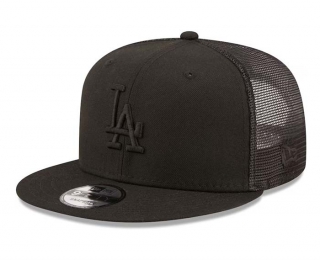 MLB Los Angeles Dodgers New Era Black Trucker 9FIFTY Snapback Hat 2186