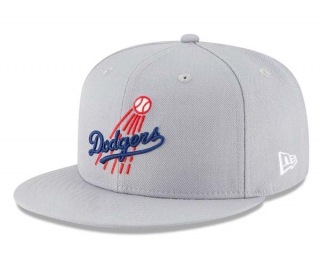 MLB Los Angeles Dodgers New Era Gray Cooperstown Collection Logo 9FIFTY Snapback Hat 2207