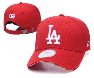 MLB Los Angeles Dodgers New Era Red Curved Brim 9FIFTY Adjustable Hat 2232