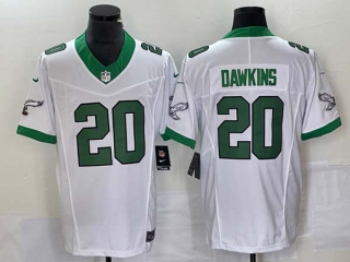 Men's Philadelphia Eagles #20 Brian Dawkins White 2023 F.U.S.E. Vapor Untouchable Stitched Football Jersey (1)