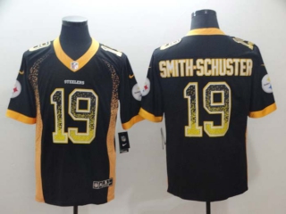 Men's Pittsburgh Steelers #19 JuJu Smith-Schuster Black Alternate Stitched NFL Limited Rush Drift Fashion Jersey