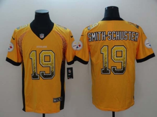 Men's Pittsburgh Steelers #19 JuJu Smith-Schuster Gold Alternate Stitched NFL Limited Rush Drift Fashion Jersey