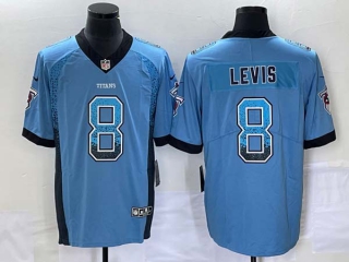 Men's Tennessee Titans #8 Will Levis Blue Alternate Stitched NFL Limited Rush Drift Fashion Jersey