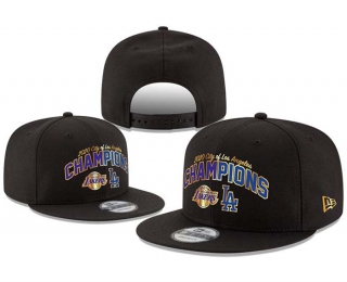 NBA Los Angeles Lakers New Era Black 2020 NBA Finals Champions 9FIFTY Snapback Hat 8046