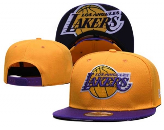 NBA Los Angeles Lakers New Era Orange Purple 9FIFTY Snapback Hat 2107