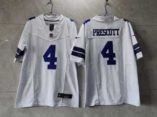Men's Dallas Cowboys #4 Dak Prescott White 2023 F.U.S.E. Vapor Untouchable Limited Stitched Football Jersey