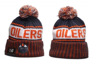 NHL Edmonton Oilers New Era Orange Navy Knit Beanies Hat 5002