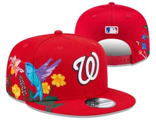 MLB Washington Nationals New Era Red 9FIFTY Snapback Hat 3011