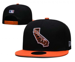 MLB San Francisco Giants New Era Black Orange State 9FIFTY Snapback Hat 2021